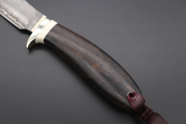 Hiroshi Saito SH-4 Black & White Elegant Damascus Hunter