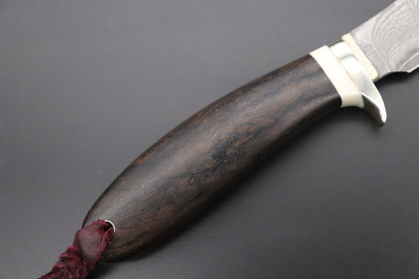 Hiroshi Saito SH-4 Black & White Elegant Damascus Hunter
