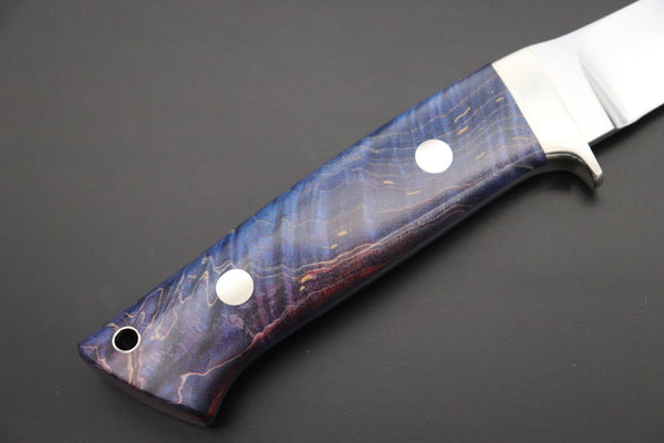 Hiroshi Suzuki HS-370 Silverback (Stabilized Maple Burl Wood Handle) - japaneseknifedirect.mom