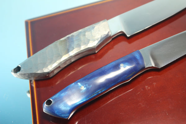 IKUMI OKANO IO-100 Hammer Forged Knives, H2 and Carbon Damascus Blades