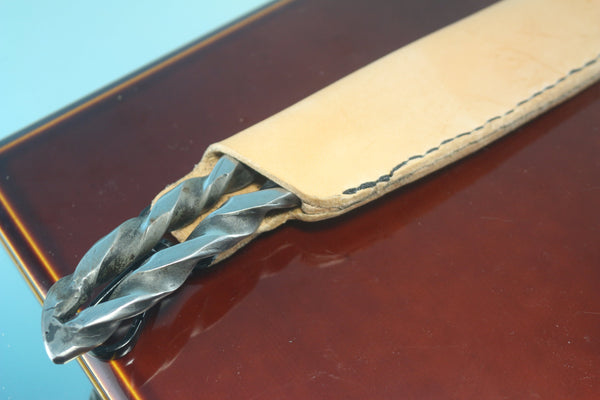 IKUMI OKANO IO-200 Cable (Wire) Damascus Utility Knife, Unique Twisted Handle