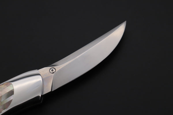 Ikuo Nagata Custom Folding Knife  – IN-100 “Black & Silver”