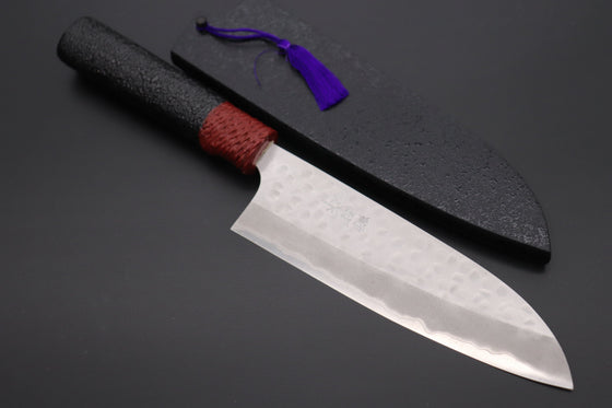 Kazuo Nomura NK-05 Aogami Super Damascus Small Bunka 150mm - japaneseknifedirect.mom