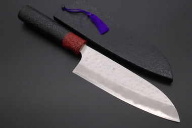 Kazuo Nomura NK-05 Aogami Super Damascus Small Bunka 150mm - japaneseknifedirect.mom