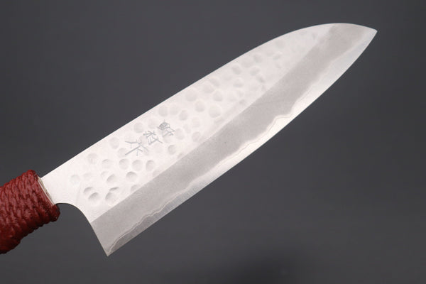 Kazuo Nomura NK-05 Aogami Super Damascus Small Bunka 150mm - japaneseknifedirect.mom