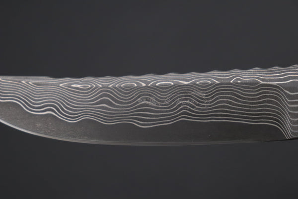 Koji Hara KH-510 Koji's Hammer Forged Damascus Custom Utility Steak Knife I
