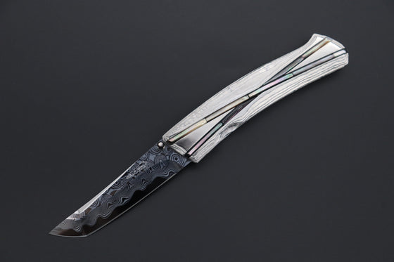 Koji Hara KH-560 Koji Damascus Tanto "Air Step - Cross Road 2025"