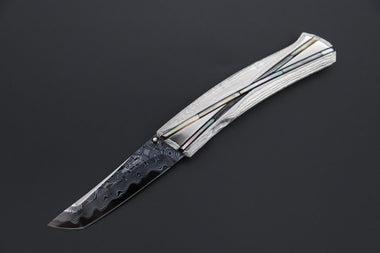 Koji Hara KH-560 Koji Damascus Tanto "Air Step - Cross Road 2025"