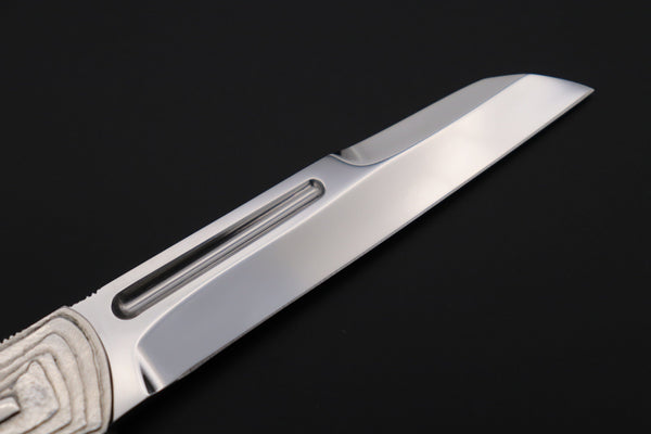Koji Hara KH-570 "Air Step 2025 Black Edition" M-390 Perfect Mirror Polish Tanto