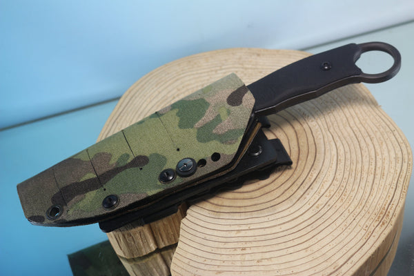Makkari AT9-S Combat Utility Knife designed for Japan GSDF, 5" Spear point 440C Blade - japaneseknifedirect.mom
