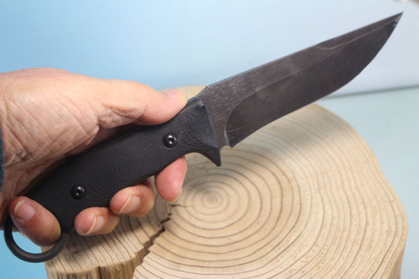 Makkari AT9-S Combat Utility Knife designed for Japan GSDF, 5" Spear point 440C Blade - japaneseknifedirect.mom