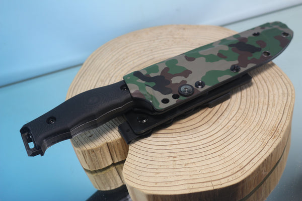 Makkari JM-180 "Sea-Alligator" Combat Fighting Knife designed for Japan GSDF, 5-3/4" Spear point 440C Blade - japaneseknifedirect.mom