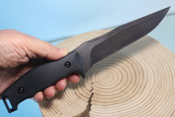 Makkari JM-180 "Sea-Alligator" Combat Fighting Knife designed for Japan GSDF, 5-3/4" Spear point 440C Blade - japaneseknifedirect.mom