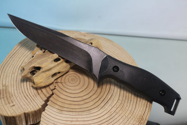 Makkari JM-180 "Sea-Alligator" Combat Fighting Knife designed for Japan GSDF, 5-3/4" Spear point 440C Blade - japaneseknifedirect.mom