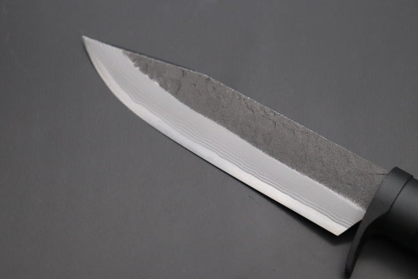 MASANO MA-2  Black Damascus Hunter  | Blue Steel No.2 Damascus - japaneseknifedirect.mom