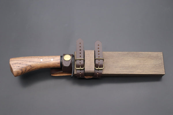 MASANO MA-2  Black Damascus Hunter  | Blue Steel No.2 Damascus - japaneseknifedirect.mom