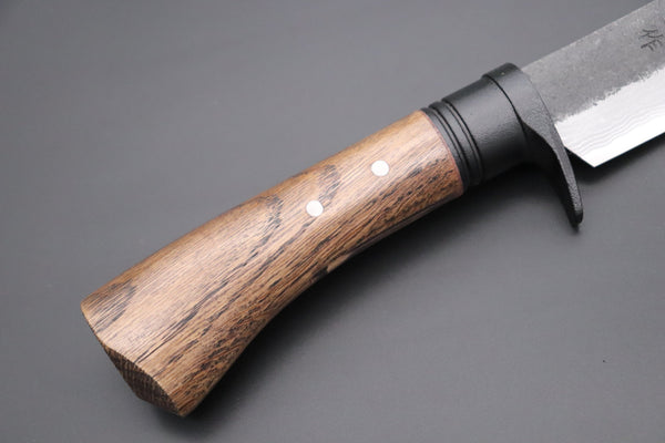 MASANO MA-6  Black Damascus Mighty Hunter  | Blue Steel No.2 Damascus - japaneseknifedirect.mom