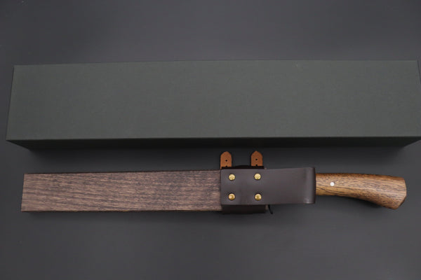 MASANO MA-8  Black Damascus Katana Hunter II  | Blue Steel No.2 Damascus - japaneseknifedirect.mom