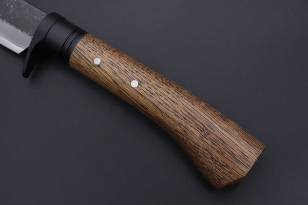 MASANO MA-8  Black Damascus Katana Hunter II  | Blue Steel No.2 Damascus - japaneseknifedirect.mom