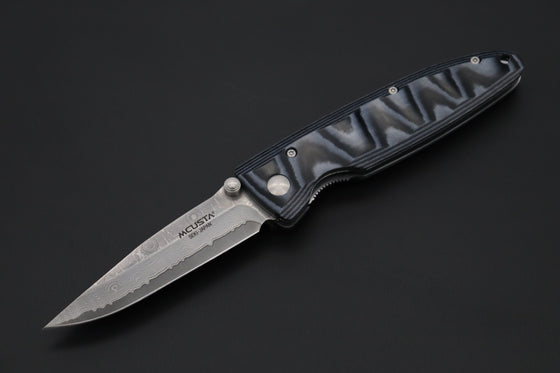 Mcusta Classic Wave Series MC-10D VG-10 Damascus blade with Blue Micarta handle - japaneseknifedirect.mom