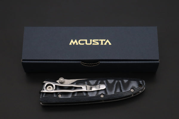 Mcusta Classic Wave Series MC-10D VG-10 Damascus blade with Blue Micarta handle - japaneseknifedirect.mom