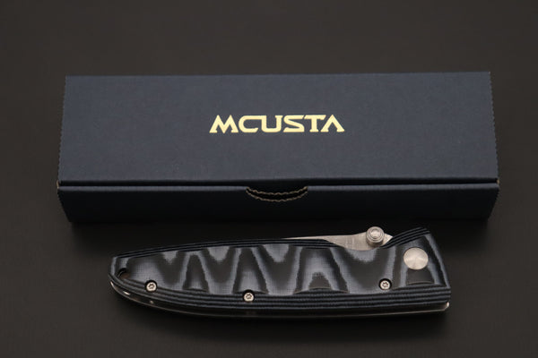 Mcusta Classic Wave Series MC-10D VG-10 Damascus blade with Blue Micarta handle - japaneseknifedirect.mom