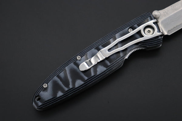 Mcusta Classic Wave Series MC-10D VG-10 Damascus blade with Blue Micarta handle - japaneseknifedirect.mom