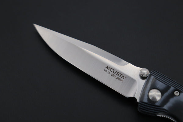 Mcusta Classic Wave Series MC-10V VG-10 blade with Blue Micarta handle - japaneseknifedirect.mom
