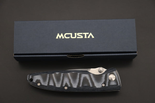 Mcusta Classic Wave Series MC-10V VG-10 blade with Blue Micarta handle - japaneseknifedirect.mom