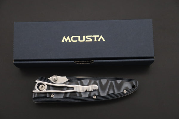 Mcusta Classic Wave Series MC-10V VG-10 blade with Blue Micarta handle - japaneseknifedirect.mom