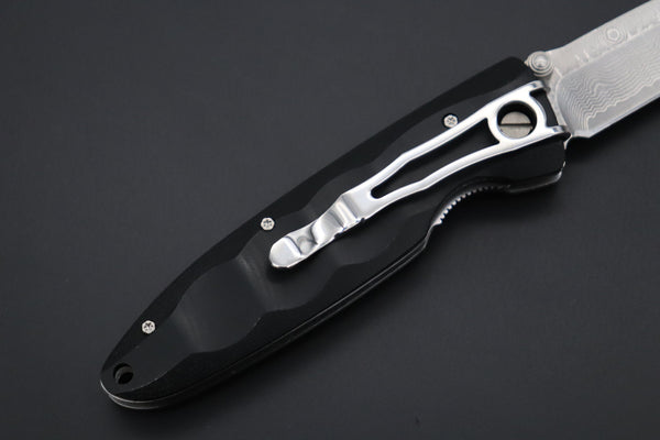 Mcusta Classic Wave Series MC-12D VG-10 Damascus blade with Black Linen Micarta handle