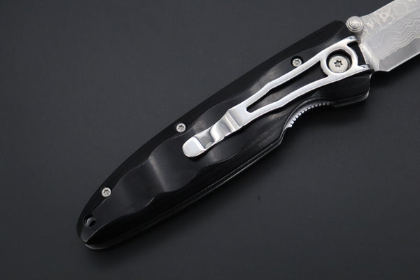 Mcusta Classic Wave Series MC-17D VG-10 Damascus blade with Black Pakka Wood Handlee - japaneseknifedirect.mom