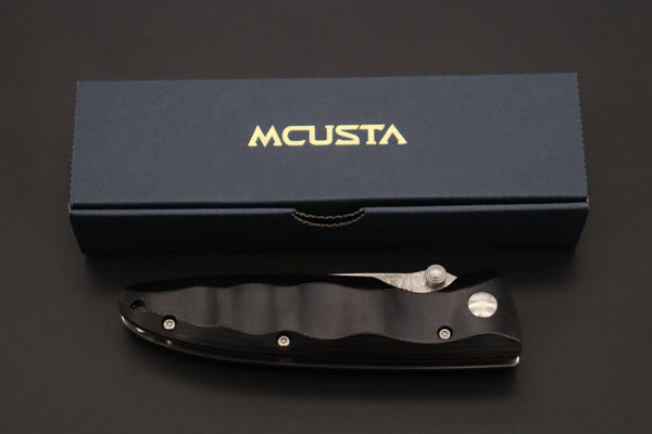 Mcusta Classic Wave Series MC-17D VG-10 Damascus blade with Black Pakka Wood Handlee - japaneseknifedirect.mom