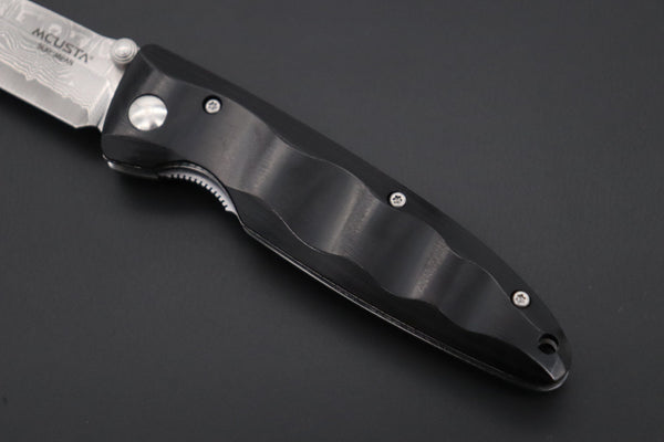 Mcusta Classic Wave Series MC-17D VG-10 Damascus blade with Black Pakka Wood Handlee - japaneseknifedirect.mom