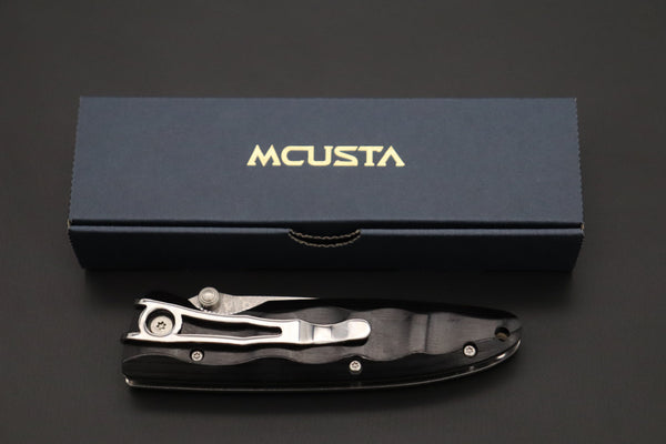 Mcusta Classic Wave Series MC-17D VG-10 Damascus blade with Black Pakka Wood Handlee - japaneseknifedirect.mom