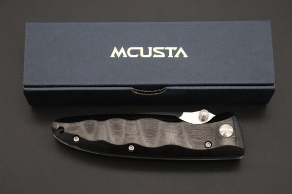 Mcusta Classic Wave Series MC-17V VG-10 blade with Black Pakkawood handle - japaneseknifedirect.mom