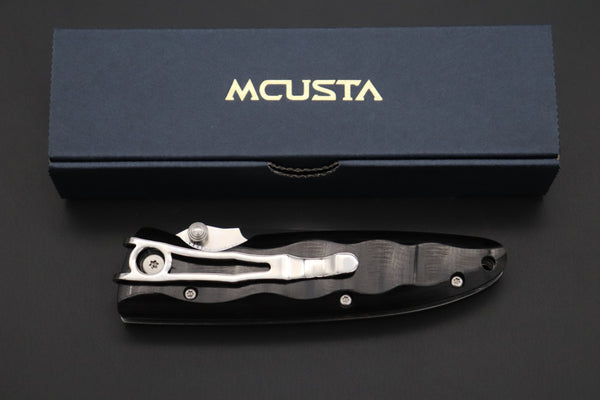 Mcusta Classic Wave Series MC-17V VG-10 blade with Black Pakkawood handle - japaneseknifedirect.mom