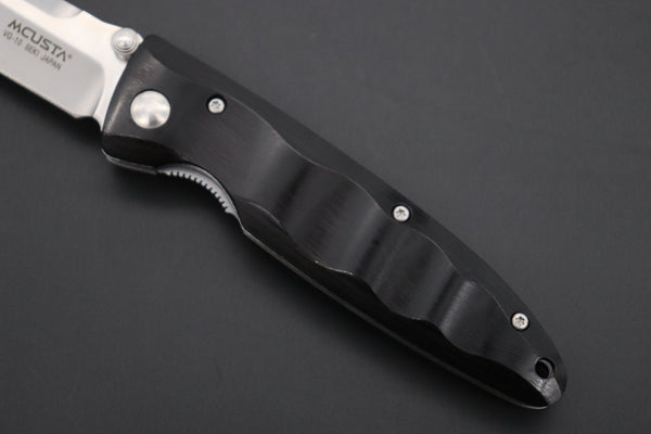 Mcusta Classic Wave Series MC-17V VG-10 blade with Black Pakkawood handle - japaneseknifedirect.mom