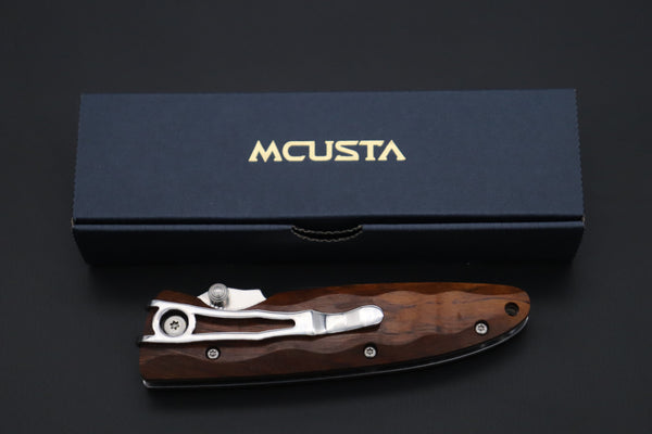 Mcusta Classic Wave Series MC-18V VG-10 blade with Desert Ironwood handle - japaneseknifedirect.mom