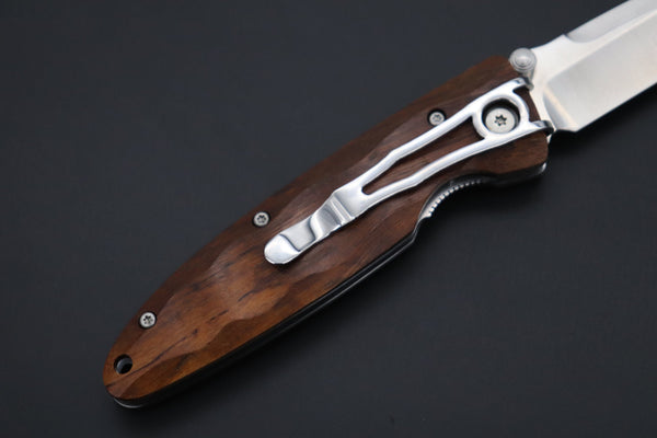 Mcusta Classic Wave Series MC-18V VG-10 blade with Desert Ironwood handle - japaneseknifedirect.mom