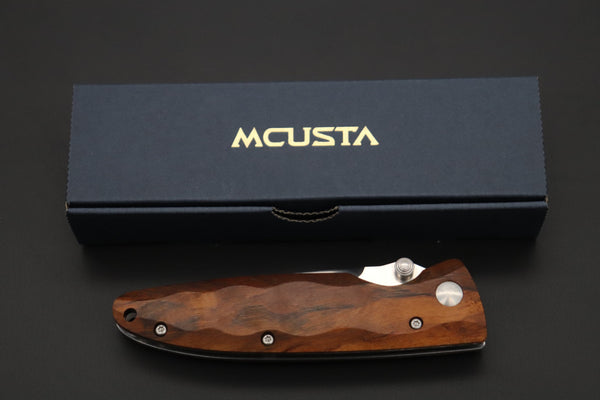 Mcusta Classic Wave Series MC-18V VG-10 blade with Desert Ironwood handle - japaneseknifedirect.mom