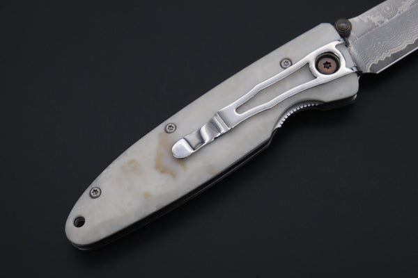 Mcusta Classic Wave Series MC-19D VG-10 Damascus blade with Dupont Corian handle - japaneseknifedirect.mom