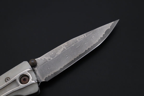 Mcusta Classic Wave Series MC-19D VG-10 Damascus blade with Dupont Corian handle - japaneseknifedirect.mom