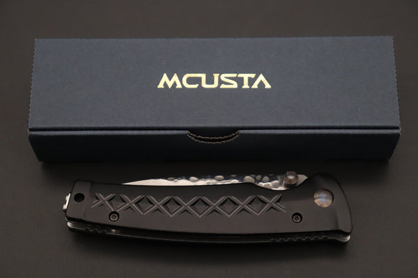 Mcusta FUSION Series MC-161D VG-10 Tsuchime Hammered Damascus | Black - japaneseknifedirect.mom