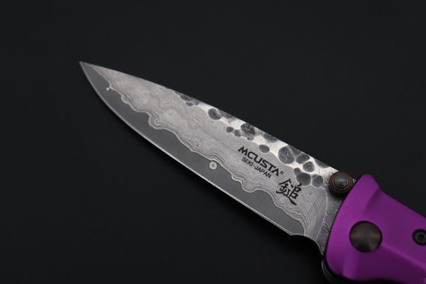 Mcusta FUSION Series MC-162D VG-10 Tsuchime Hammered Damascus | Purple - japaneseknifedirect.mom