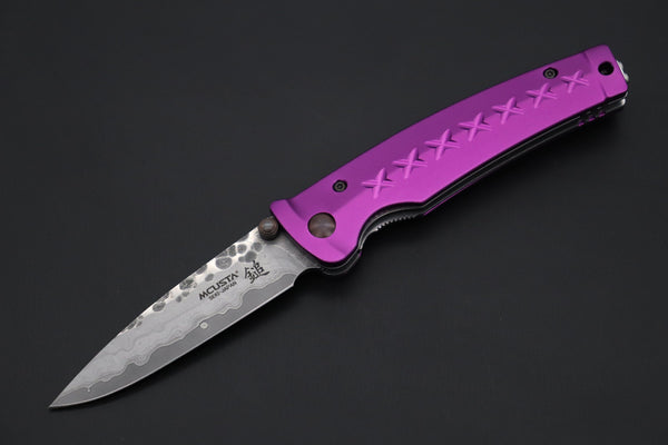 Mcusta FUSION Series MC-162D VG-10 Tsuchime Hammered Damascus | Purple - japaneseknifedirect.mom