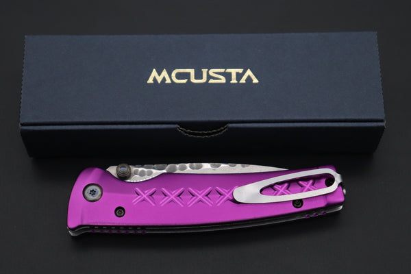Mcusta FUSION Series MC-162D VG-10 Tsuchime Hammered Damascus | Purple - japaneseknifedirect.mom