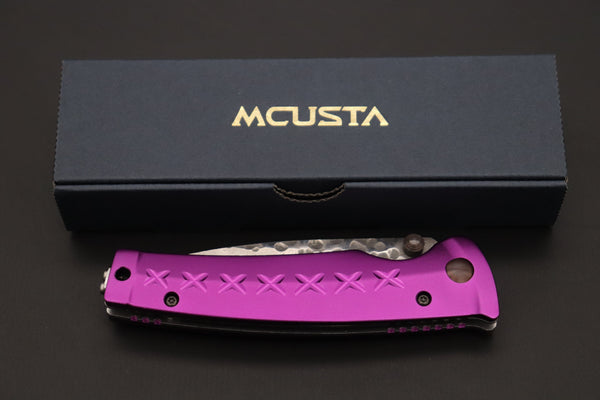 Mcusta FUSION Series MC-162D VG-10 Tsuchime Hammered Damascus | Purple - japaneseknifedirect.mom