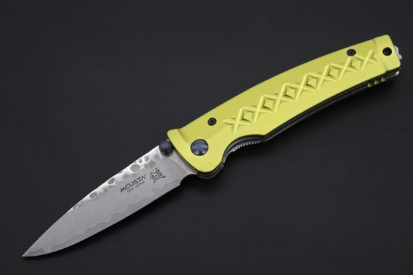 Mcusta FUSION Series MC-164D VG-10 Tsuchime Hammered Damascus | Lemon Yellow - japaneseknifedirect.mom