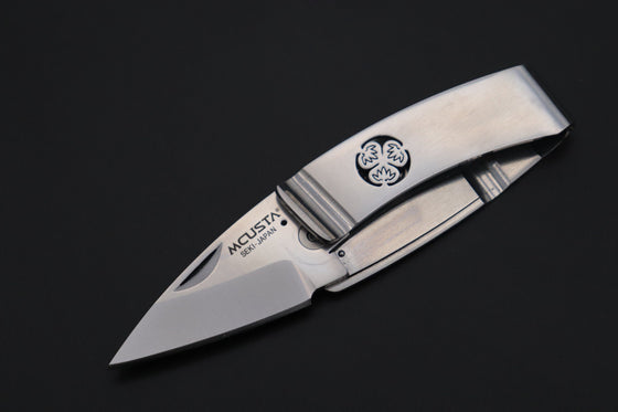 Mcusta Kamon Family Crest Money Clip Folder Series MC-81 AOI - japaneseknifedirect.mom